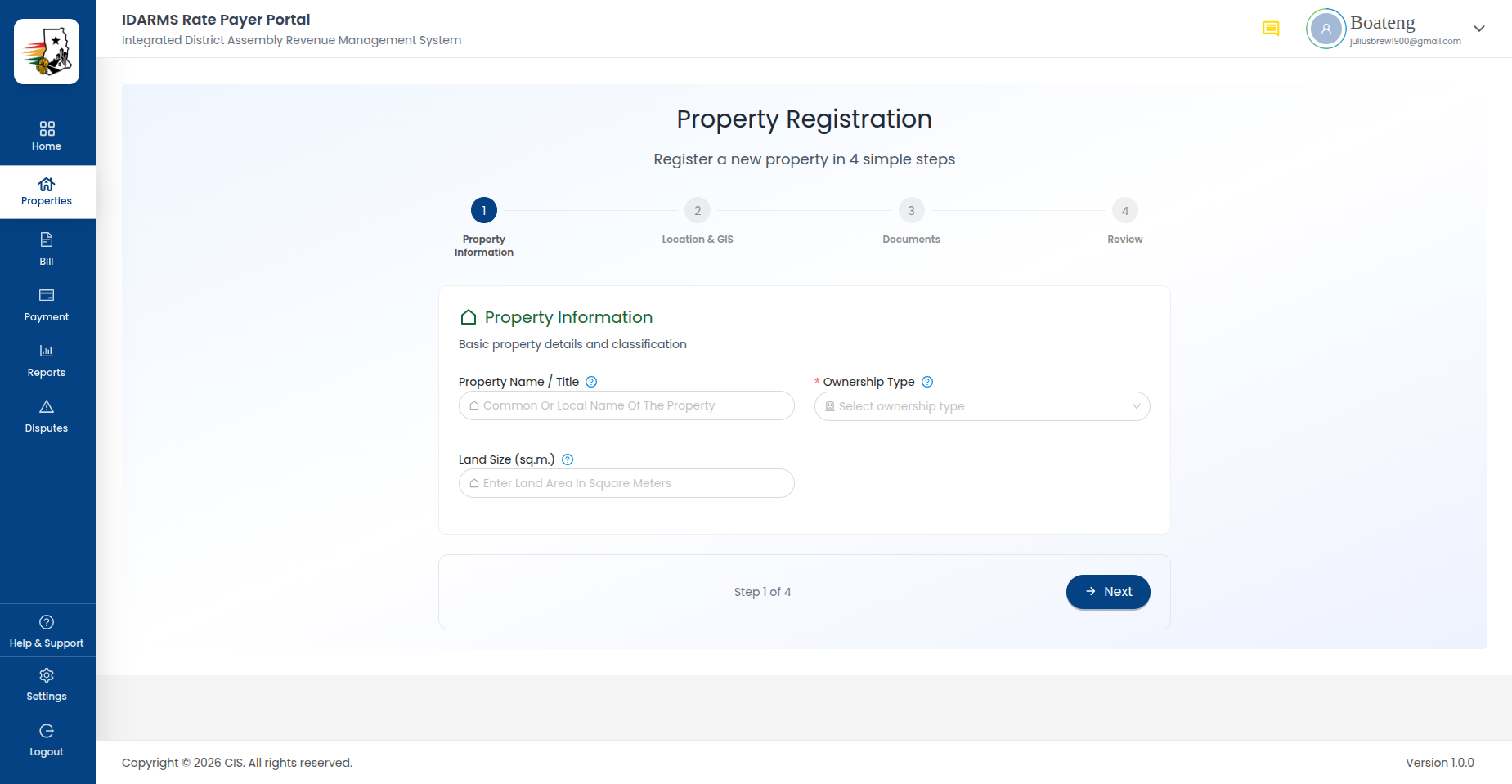 Add Property - Progress Tracker