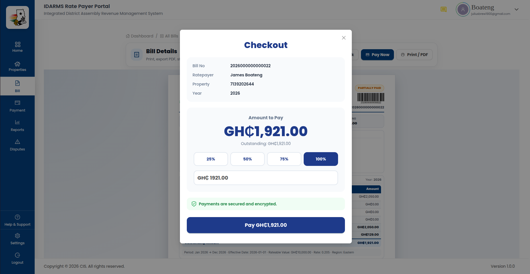 Payment Modal